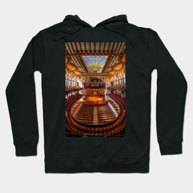 The Palau de la Musica Catalana in Barcelona, Spain Hoodie by mitzobs